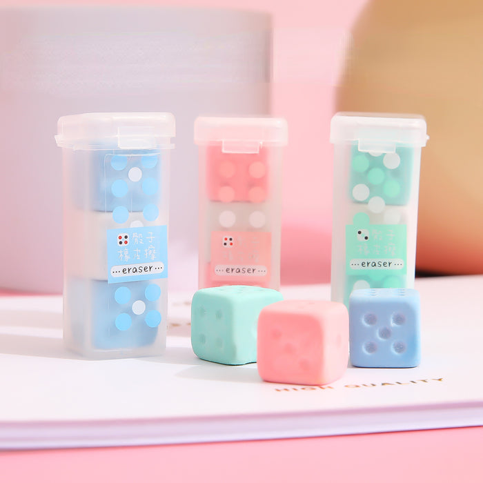 Wholesale eraser rubber dice shape cute children MOQ≥2 JDC-ERA-Weituo003