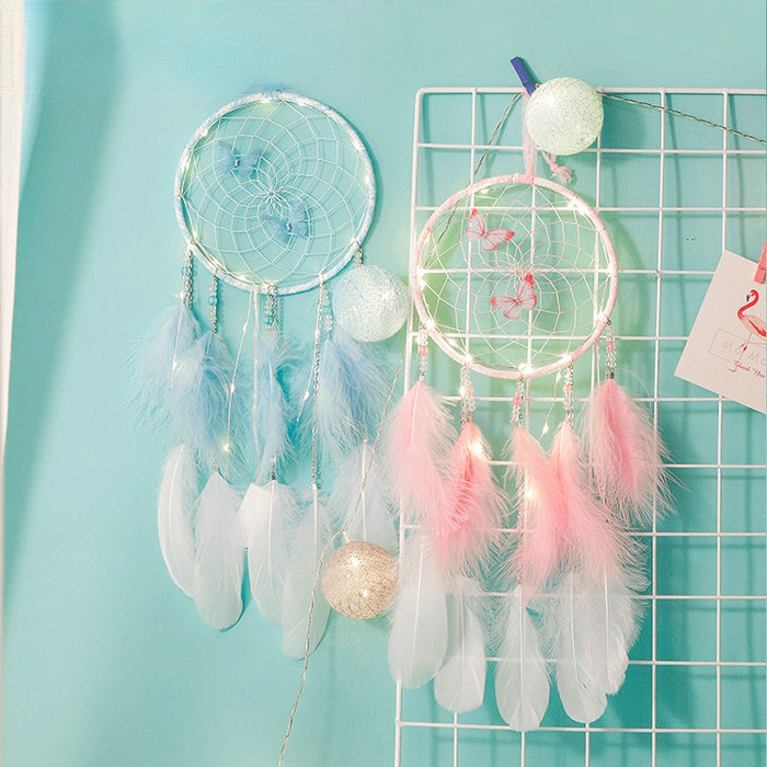 Jewelry WholesaleWholesale Feather Metal Ring Butterfly Dreamcatcher MOQ≥2 JDC-DC-MGu029 Dreamcatcher 梦罟 %variant_option1% %variant_option2% %variant_option3%  Factory Price JoyasDeChina Joyas De China