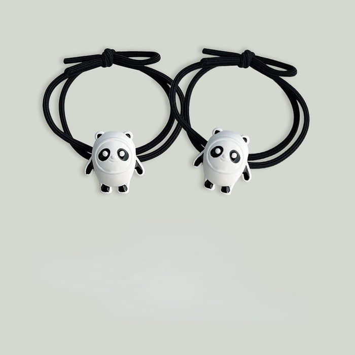 Wholesale panda rubber band girls high ponytail elastic hair rope children's hair accessories JDC-HS-MiY004