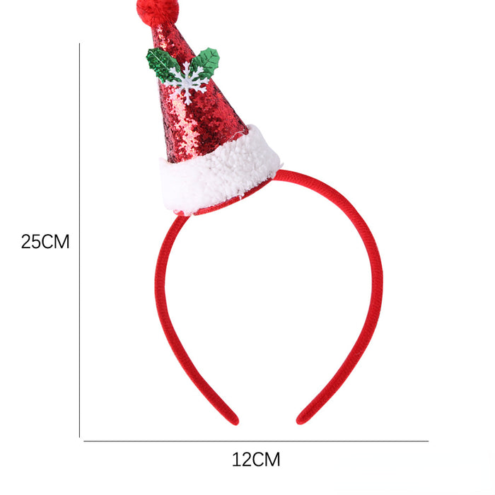 Wholesale Christmas Party Decoration Felt Cloth Plastic Headband JDC-HD-Zhouhao002