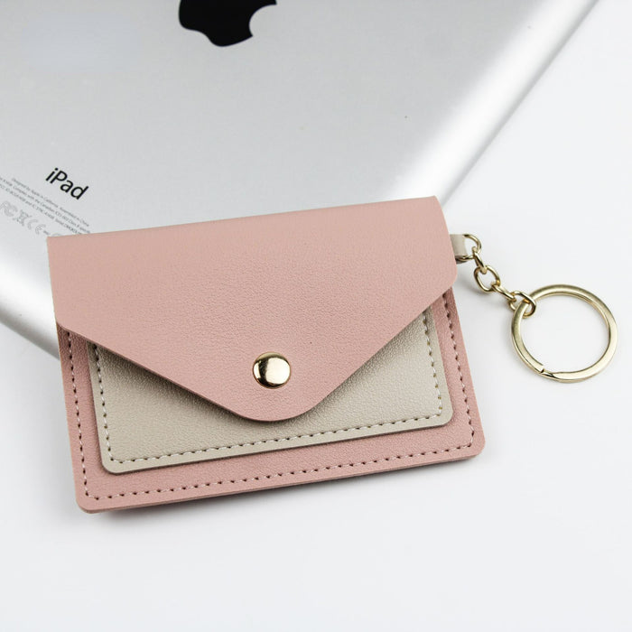 Wholesale PU Leather Candy Color Wallet Keychain MOQ≥3 JDC-KC-XXZN001