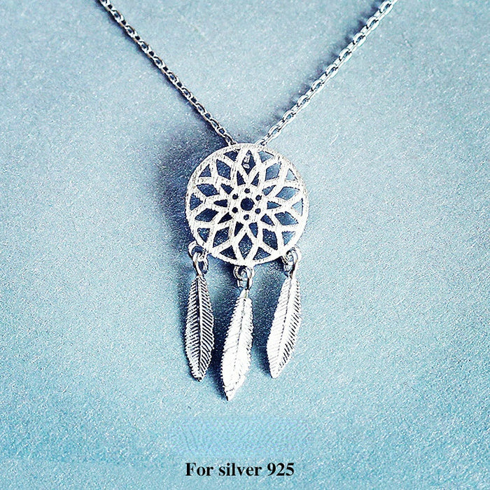 Wholesale S925 Sterling Silver Dreamcatcher Necklace JDC-NE-LY001