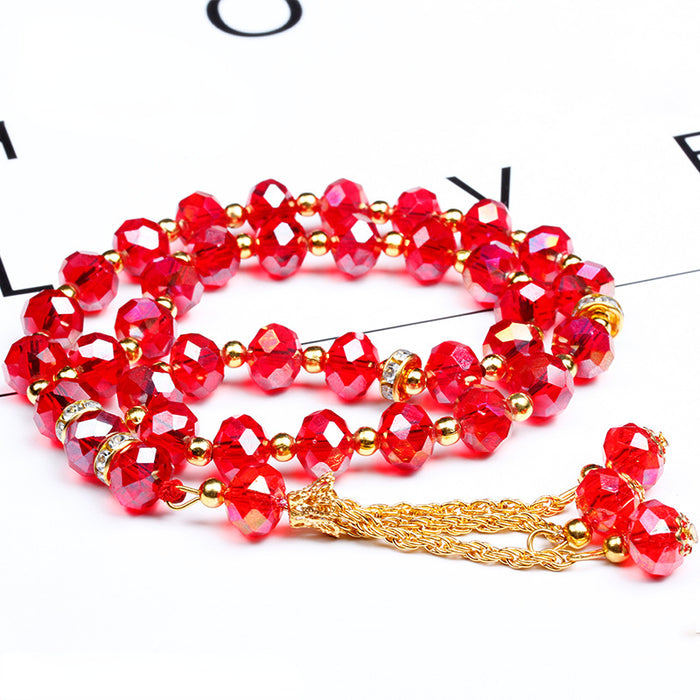 Wholesale Faceted Crystal Islamic Rosary Bracelet MOQ≥3 JDC-BT-TongM001