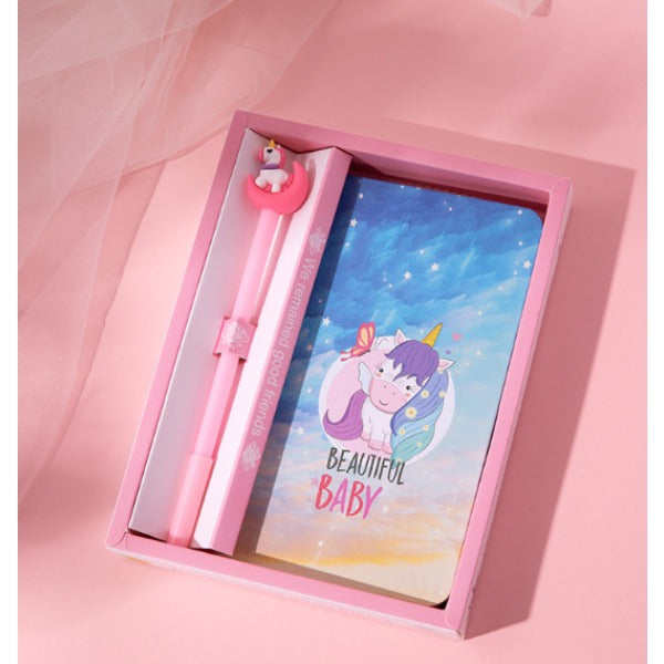 Wholesale Notebook Paper Cute Cartoon Ballpoint Pen Gift Set (S) MOQ≥2 JDC-NK-Qiniu008