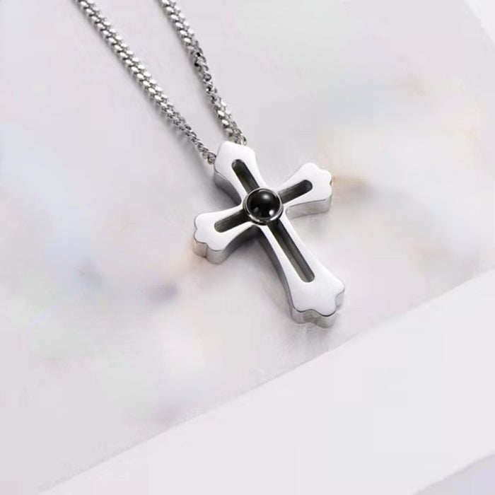 Jewelry WholesaleWholesale S925 Sterling Silver Cross Couple Necklace JDC-NE-MZY001 Necklaces 梦峥缘 %variant_option1% %variant_option2% %variant_option3%  Factory Price JoyasDeChina Joyas De China