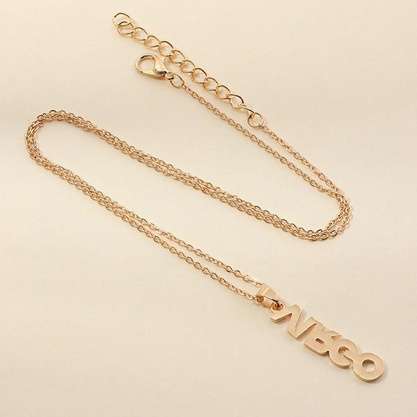 Bulk Jewelry English Twelve Constellation Necklace Clavicle Chain Wholesale JDC-NE-e002 Wholesale factory from China YIWU China