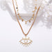 Bulk Jewelry Eye pendant multilayer necklace wholesale JDC-NE-f001 Wholesale factory from China YIWU China