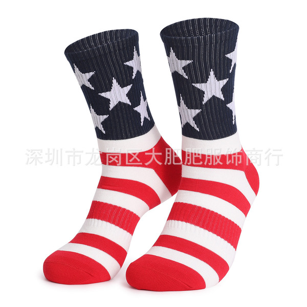 Wholesale socks American flag Independence Day holiday socks JDC-SK-DFF016