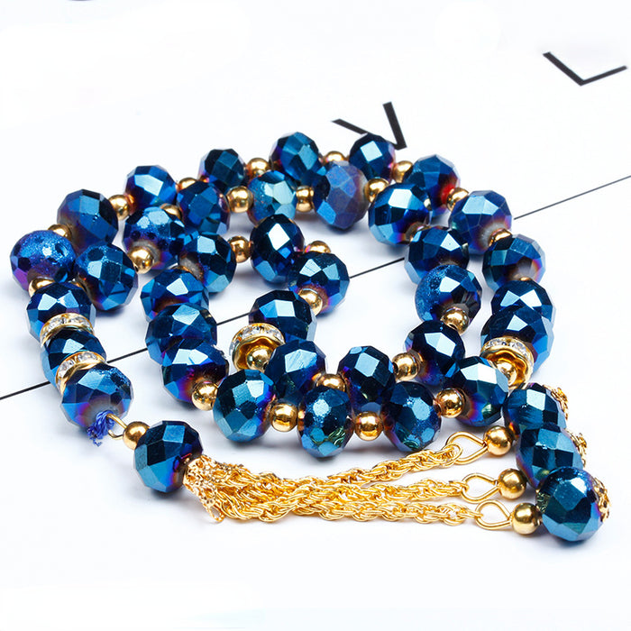 Wholesale Faceted Crystal Islamic Rosary Bracelet MOQ≥3 JDC-BT-TongM001