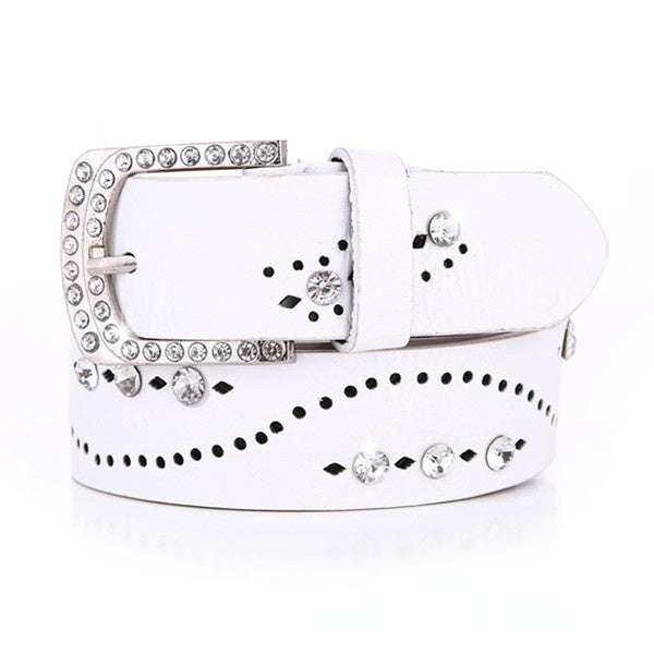 Jewelry WholesaleWholesale PU Leather Rhinestone Women's Belt JDC-WB-JianK003 Womenbelt 简扣 %variant_option1% %variant_option2% %variant_option3%  Factory Price JoyasDeChina Joyas De China