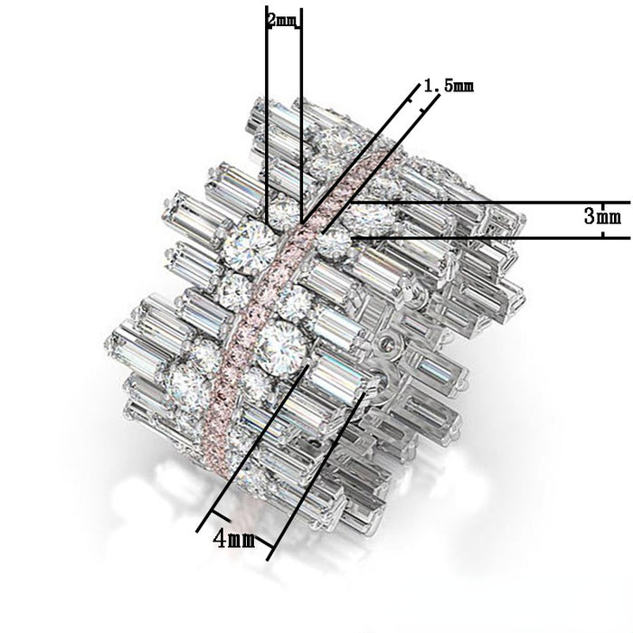 Wholesale Ring Copper Zircon Irregular MOQ≥2 JDC-PREMCAOS-RS-003