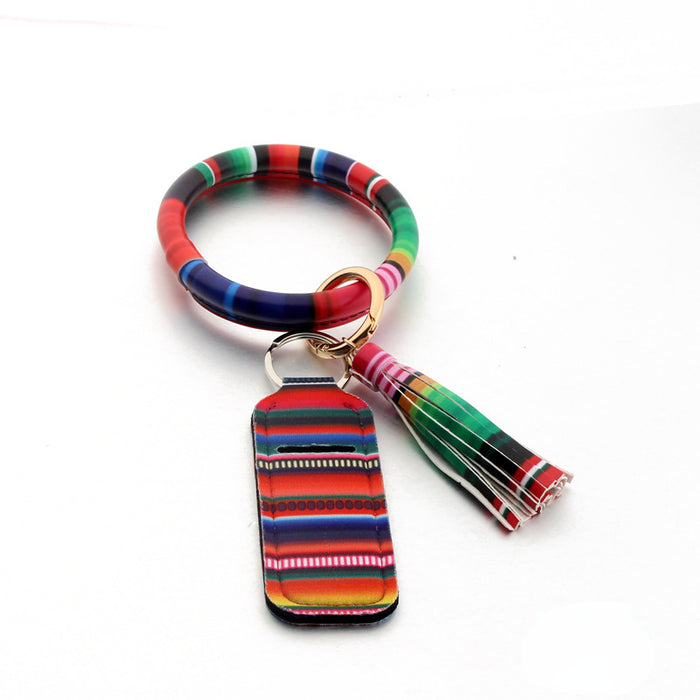 Wholesale Keychain Neoprene Lipstick Protector Wrist Keychain MOQ≥3 JDC-KC-NuoYi007