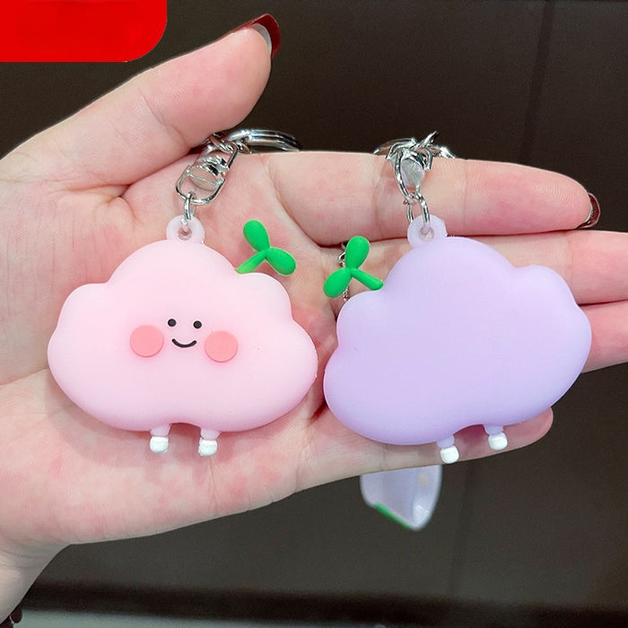 Jewelry WholesaleWholesale cartoon soft glue doll grass cloud keychain JDC-KC-GSXM066 Keychains 萌叙 %variant_option1% %variant_option2% %variant_option3%  Factory Price JoyasDeChina Joyas De China