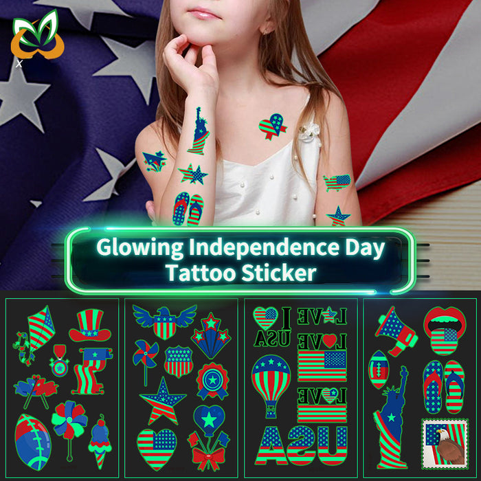 Wholesale 4th of July Luminous Independence Day Tattoo Stickers JDC-ST-XLM001