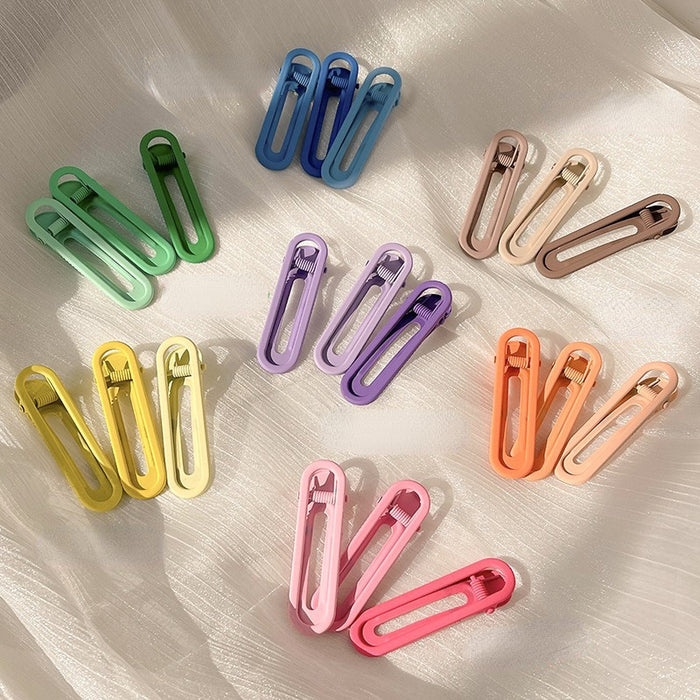 Wholesale hairpin plastic alloy candy color duckbill clip MOQ≥2 JDC-HC-SD002