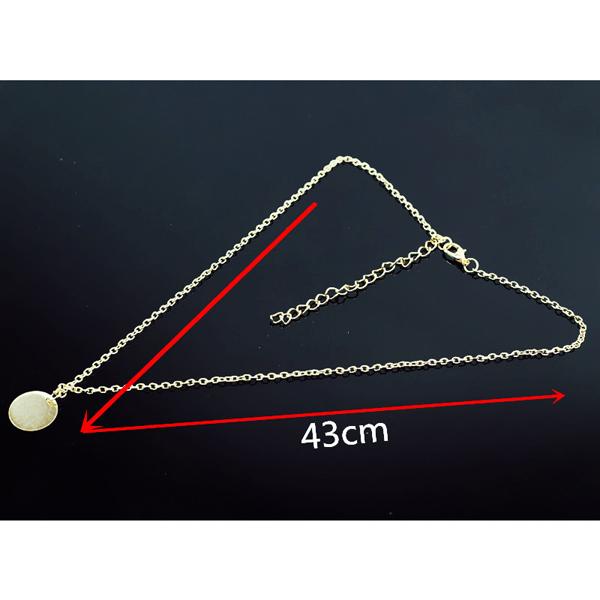 Bulk Jewelry Fashion Disc Elegant Gold Small Disc Short Necklace JDC-NE-b010 Wholesale factory from China YIWU China