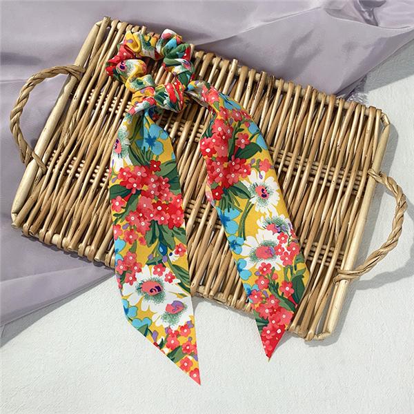 Bulk Jewelry Fashion floral cloth hair rope wholesale JDC-HS-h010 Wholesale factory from China YIWU China