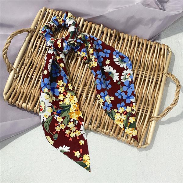 Bulk Jewelry Fashion floral cloth hair rope wholesale JDC-HS-h010 Wholesale factory from China YIWU China