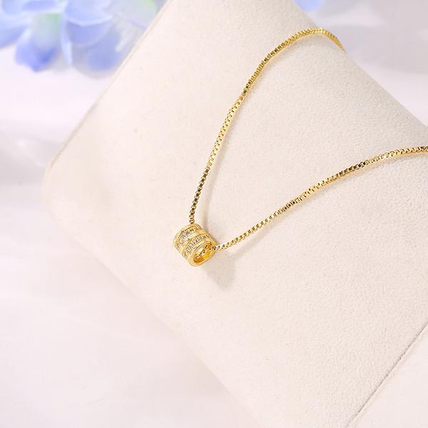 Bulk Jewelry gold diamond bullet necklace Wholesale JDC-NE-d003 Wholesale factory from China YIWU China