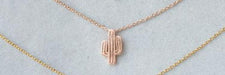 Bulk Jewelry Golden alloy cactus Necklace JDC-NE-A319 Wholesale factory from China YIWU China