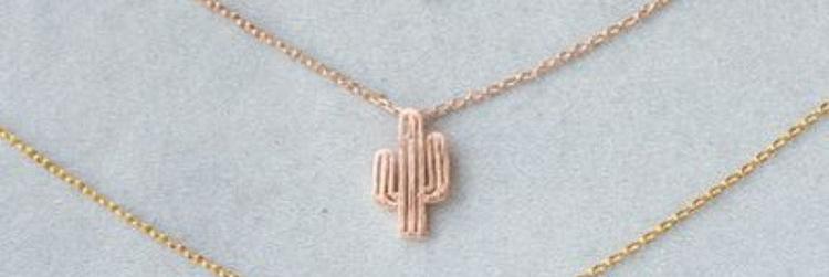 Bulk Jewelry Golden alloy cactus Necklace JDC-NE-A319 Wholesale factory from China YIWU China