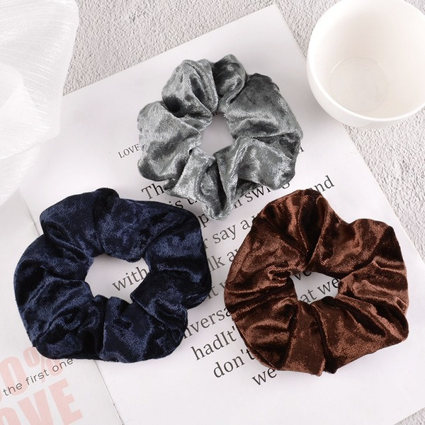 Bulk Jewelry Golden velvet large intestine Hair Scrunchies JDC-HS-K039 Wholesale factory from China YIWU China