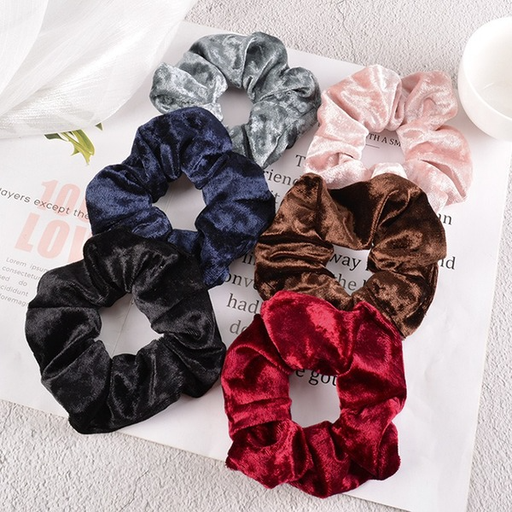 Bulk Jewelry Golden velvet large intestine Hair Scrunchies JDC-HS-K039 Wholesale factory from China YIWU China