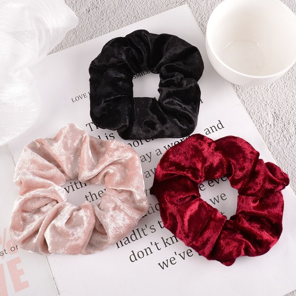 Bulk Jewelry Golden velvet large intestine Hair Scrunchies JDC-HS-K039 Wholesale factory from China YIWU China