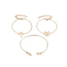 Bulk Jewelry Hollow leaf cat three-piece bracelet wholesale JDC-BT-a004 Wholesale factory from China YIWU China