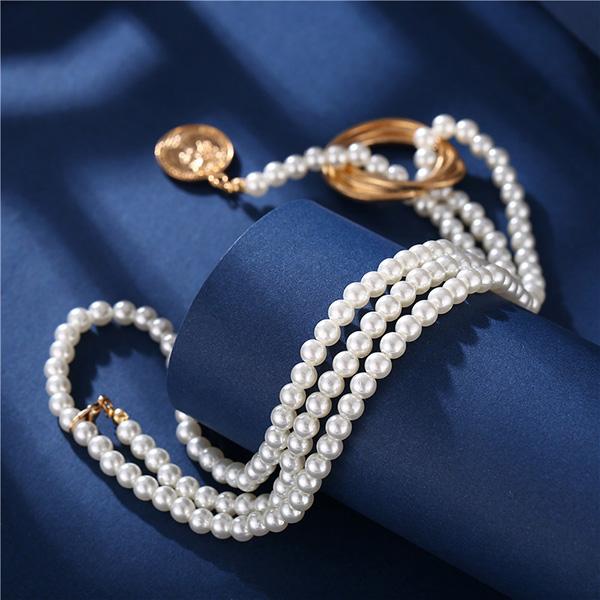 Bulk Jewelry Pearl necklace wholesale JDC-NE-f24 Wholesale factory from China YIWU China