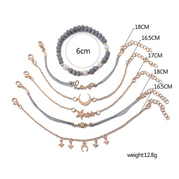 Bulk Jewelry Pentagram Moon Letter Bracelet Wholesale JDC-BT-004 Wholesale factory from China YIWU China