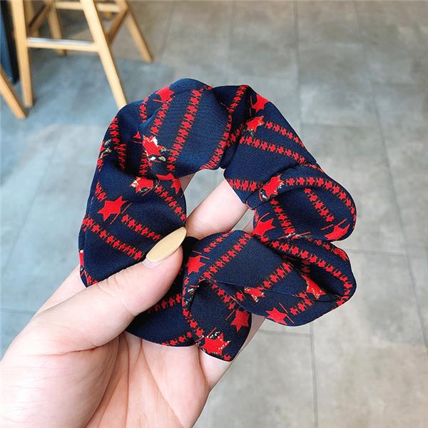 Bulk Jewelry Plaid retro does not hurt the hair tie JDC-HS-h012 Wholesale factory from China YIWU China