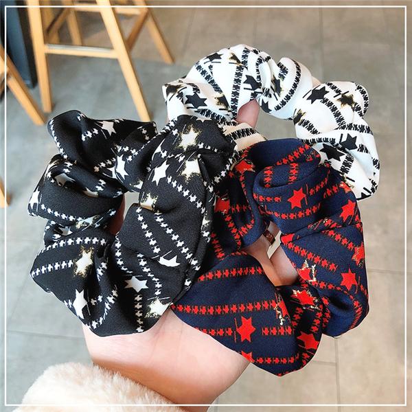 Bulk Jewelry Plaid retro does not hurt the hair tie JDC-HS-h012 Wholesale factory from China YIWU China