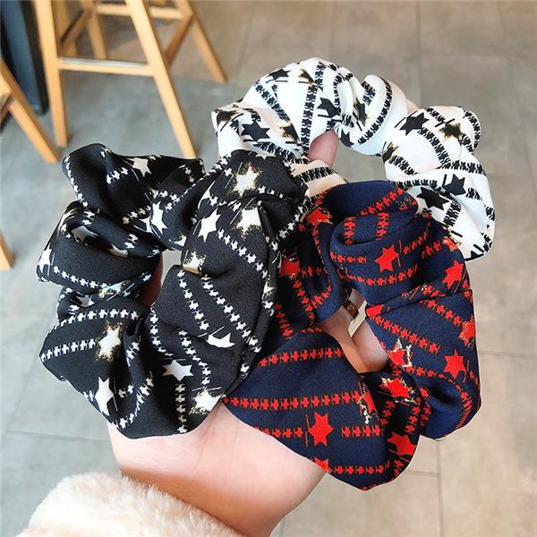 Bulk Jewelry Plaid retro does not hurt the hair tie JDC-HS-h012 Wholesale factory from China YIWU China