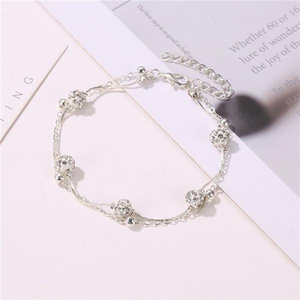 Bulk Jewelry Shambhala diamond ball crystal anklet wholesale JDC-AS-d003 Wholesale factory from China YIWU China