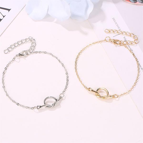 Bulk Jewelry Simple metal knotted anklet wholesale DJC-AS-d004 Wholesale factory from China YIWU China