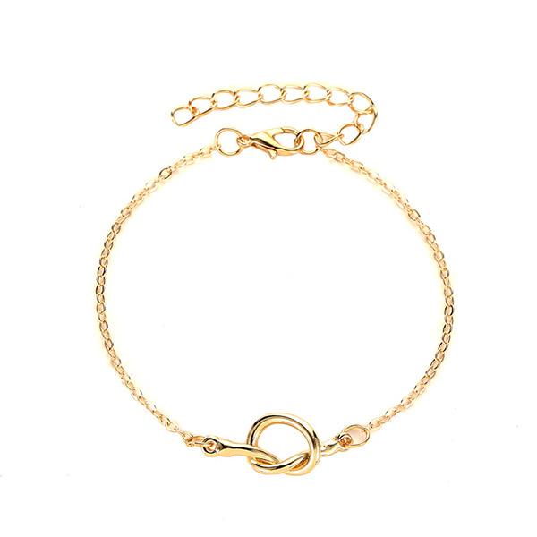 Bulk Jewelry Simple metal knotted anklet wholesale DJC-AS-d004 Wholesale factory from China YIWU China