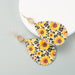 Sunflower flower earrings wholesale JDC-ES-a036 earrings JoyasDeChina YELLOW Wholesale Jewelry JoyasDeChina Joyas De China