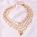 Bulk Jewelry Vintage Love Pearl Necklace Wholesale  JDC-NE-001 Wholesale factory from China YIWU China