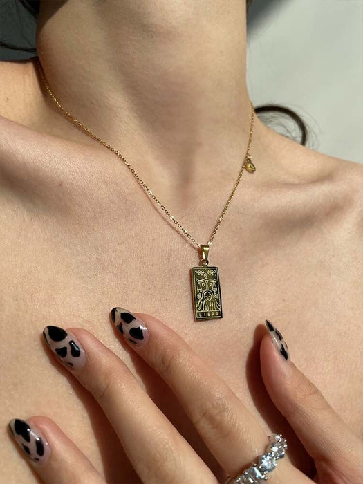 Wholesale 12 constellation 18K clavicle Necklace JDC-NE-TD003 Nceklaces 一自一然 Wholesale Jewelry JoyasDeChina Joyas De China