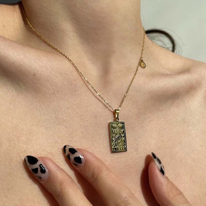 Wholesale 12 constellation 18K clavicle Necklace JDC-NE-TD003 Nceklaces 一自一然 Wholesale Jewelry JoyasDeChina Joyas De China