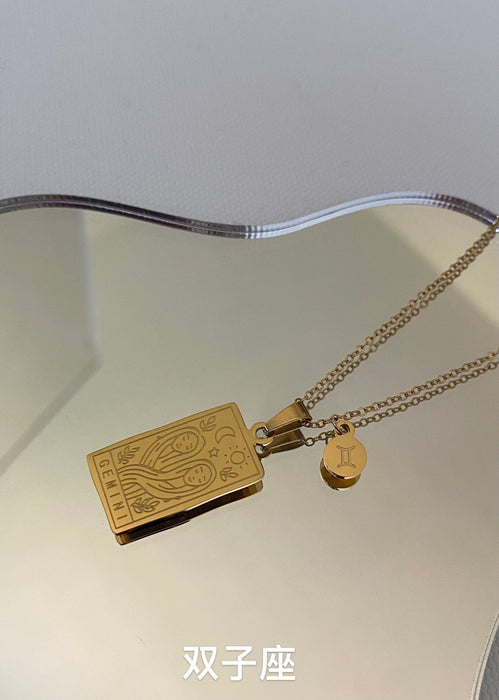 Wholesale 12 constellation 18K clavicle Necklace JDC-NE-TD003 Nceklaces 一自一然 Wholesale Jewelry JoyasDeChina Joyas De China