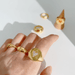 Wholesale 18K gold-plated copper ring JDC-RS-Linh001 Rings 麟凰 Wholesale Jewelry JoyasDeChina Joyas De China