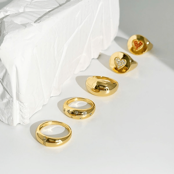 Wholesale 18K gold-plated copper ring JDC-RS-Linh001 Rings 麟凰 Wholesale Jewelry JoyasDeChina Joyas De China