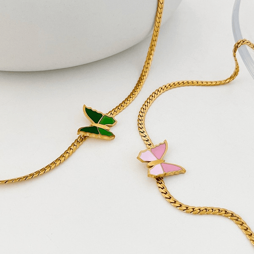 Wholesale 18K gold plated titanium steel necklace JDC-NE-Linh001 necklaces 麟凰 Wholesale Jewelry JoyasDeChina Joyas De China