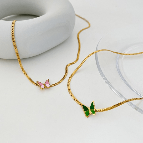 Wholesale 18K gold plated titanium steel necklace JDC-NE-Linh001 necklaces 麟凰 Wholesale Jewelry JoyasDeChina Joyas De China