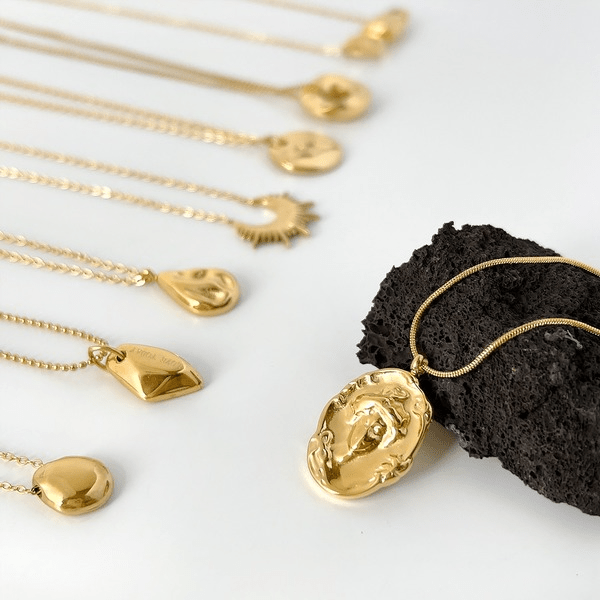 Wholesale 18K gold plated titanium steel necklace JDC-NE-Linh003 necklaces 麟凰 Wholesale Jewelry JoyasDeChina Joyas De China