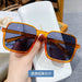 Wholesale 2022 New Fashion Brown Lower Half Frame Sunglasses JDC-SG-XIa011 Sunglasses 锡安 Orange-framed black-gray film As shown Wholesale Jewelry JoyasDeChina Joyas De China