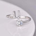 Wholesale 26 letter opening diamond ring JDC-RS-NS007 Rings 尼森 white A Wholesale Jewelry JoyasDeChina Joyas De China