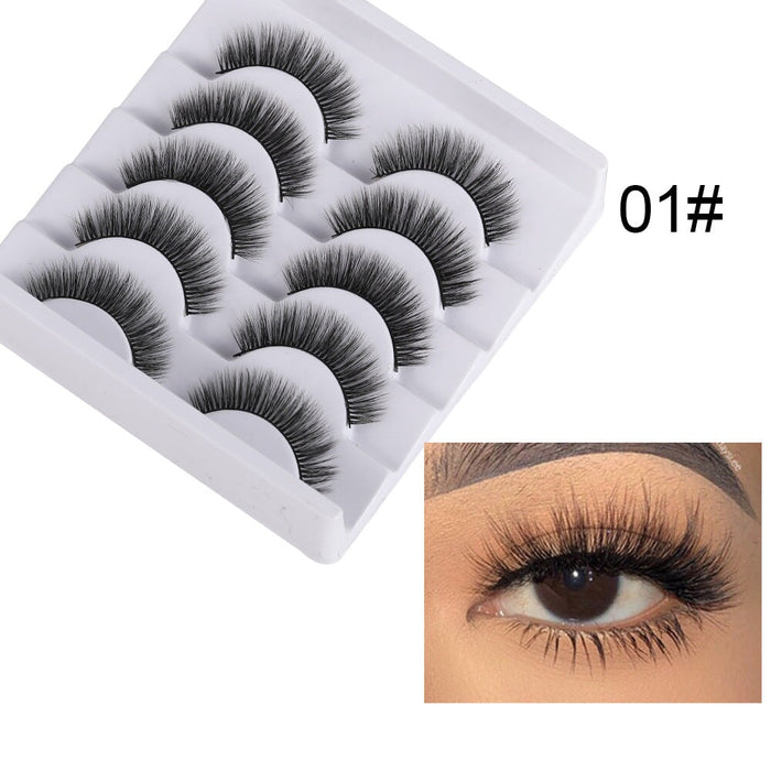 Wholesale 5 pairs of 3D mink false eyelashes JDC-EY-XuQ001 Eyelashes 徐芹 Wholesale Jewelry JoyasDeChina Joyas De China